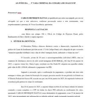 Direito Penal e Processo Penal - Seção 1 - Resposta à Acusação