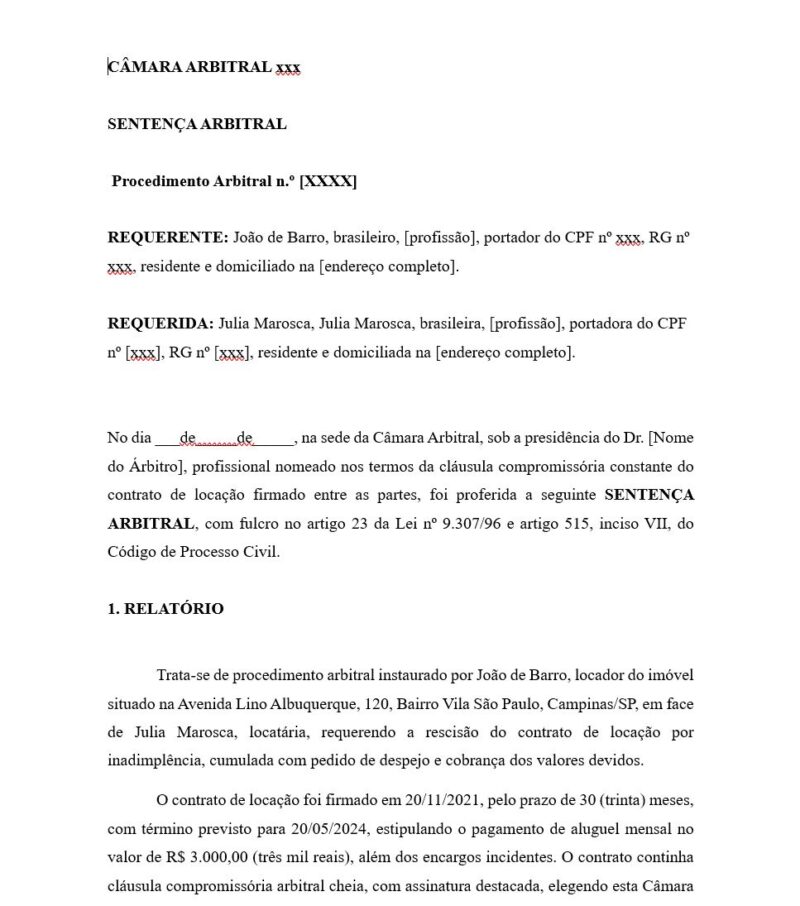 Direito Civil e Empresarial - Seção 05 - Sentença Arbitral